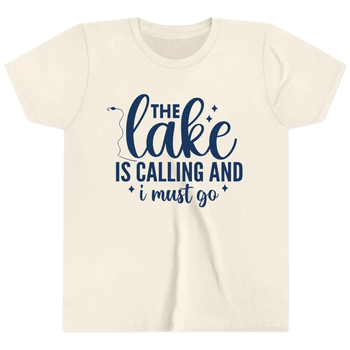 The Lake Is Calling And I Must Go Design Youth T-Shirt in Natural