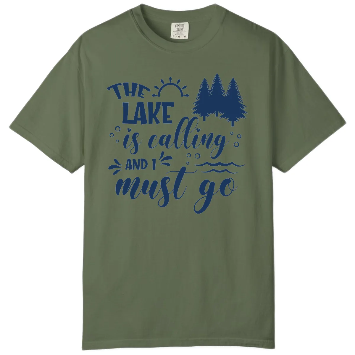 The Lake Is Calling And I Must Go Comfort Color in Sage