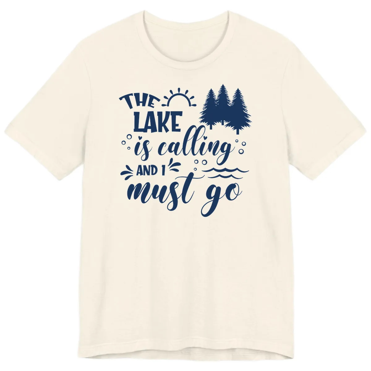 The Lake Is Calling And I Must Go Premium T-Shirt in Natural