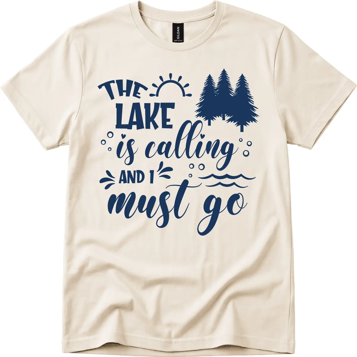 The Lake Is Calling And I Must Go T-Shirt in Natural