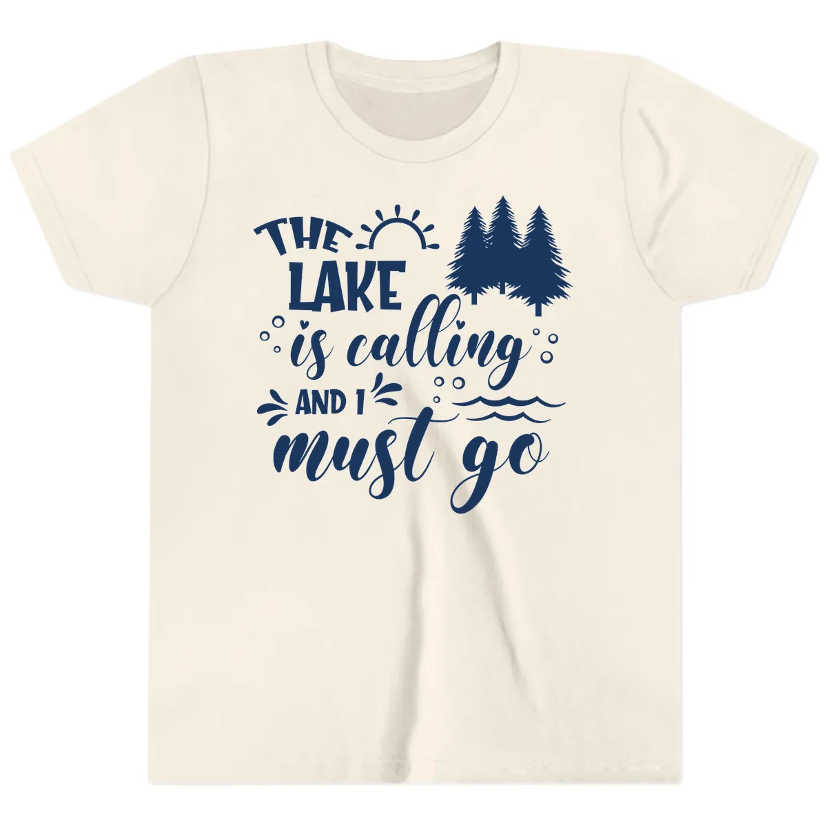 The Lake Is Calling And I Must Go Youth T-Shirt in Natural