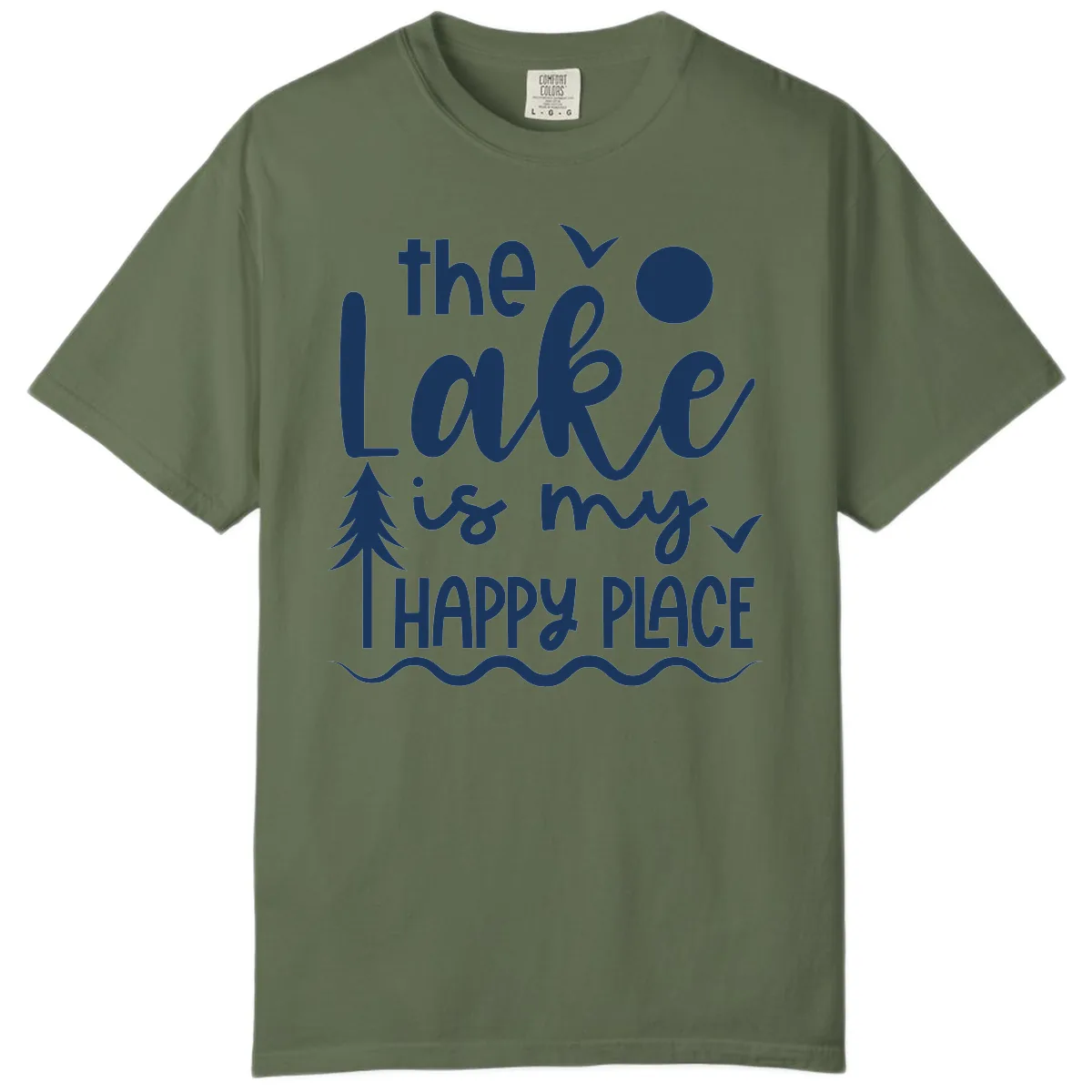 The Lake Is My Happy Place Design Comfort Color in Sage