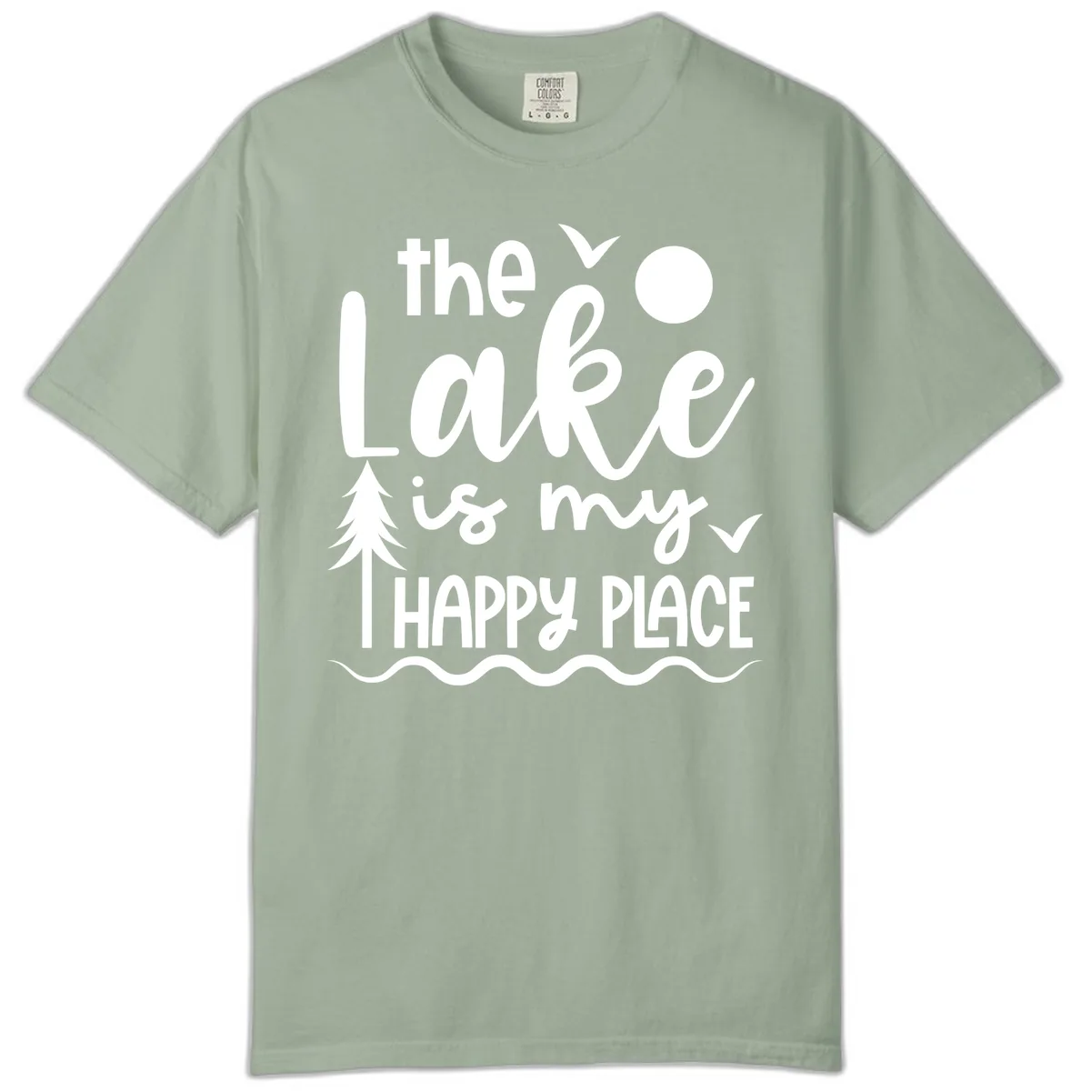The Lake Is My Happy Place Design Comfort Color in Bay