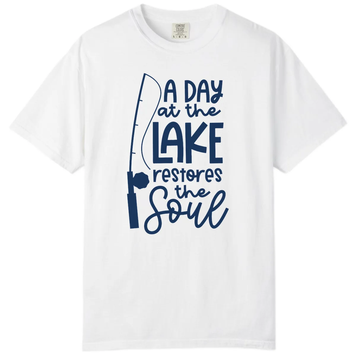 A Day at the Lake Restores the Soul Comfort Color in White