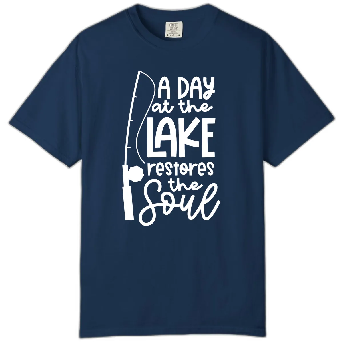 A Day at the Lake Restores the Soul Comfort Color in Navy