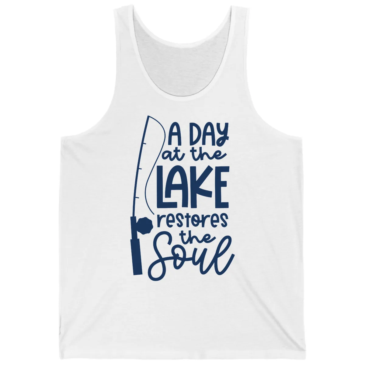 A Day at the Lake Restores the Soul Tank in White