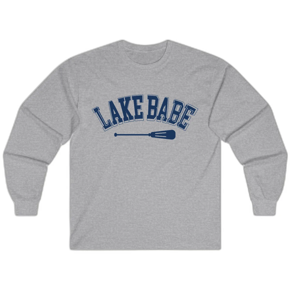Lake Babe Arch Design Long Sleeve in Sport Grey