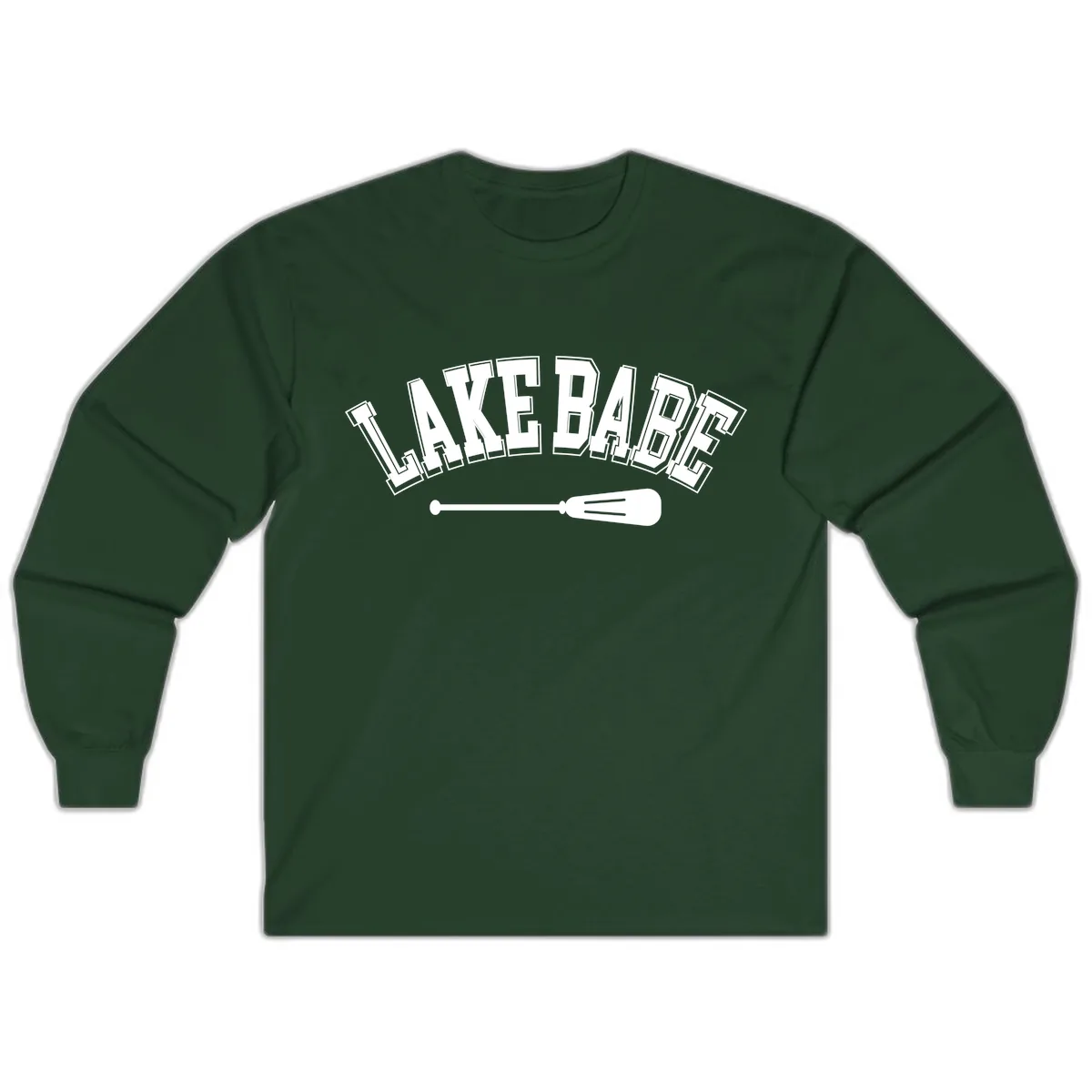 Lake Babe Arch Design Long Sleeve in Forest Green