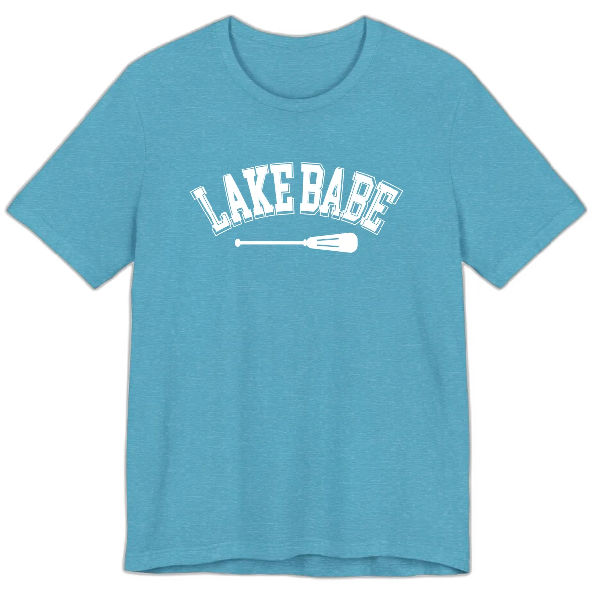 Lake Babe Arch Design Premium T-Shirt in Heather Aqua