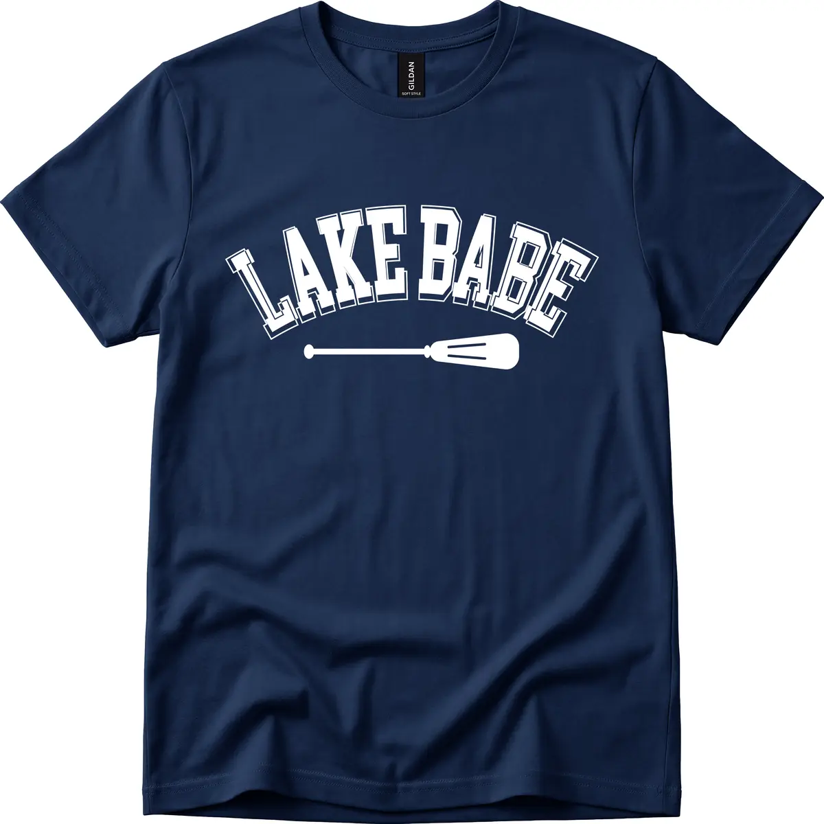 Lake Babe Arch Design T-Shirt in Navy