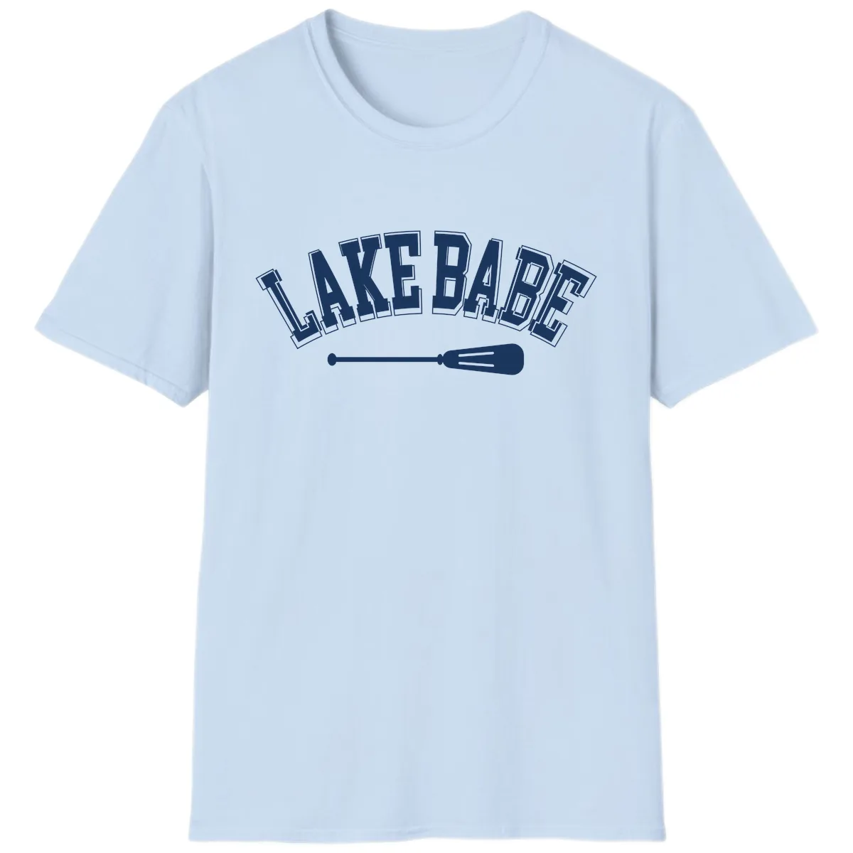 Lake Babe Arch Design T-Shirt in Light Blue