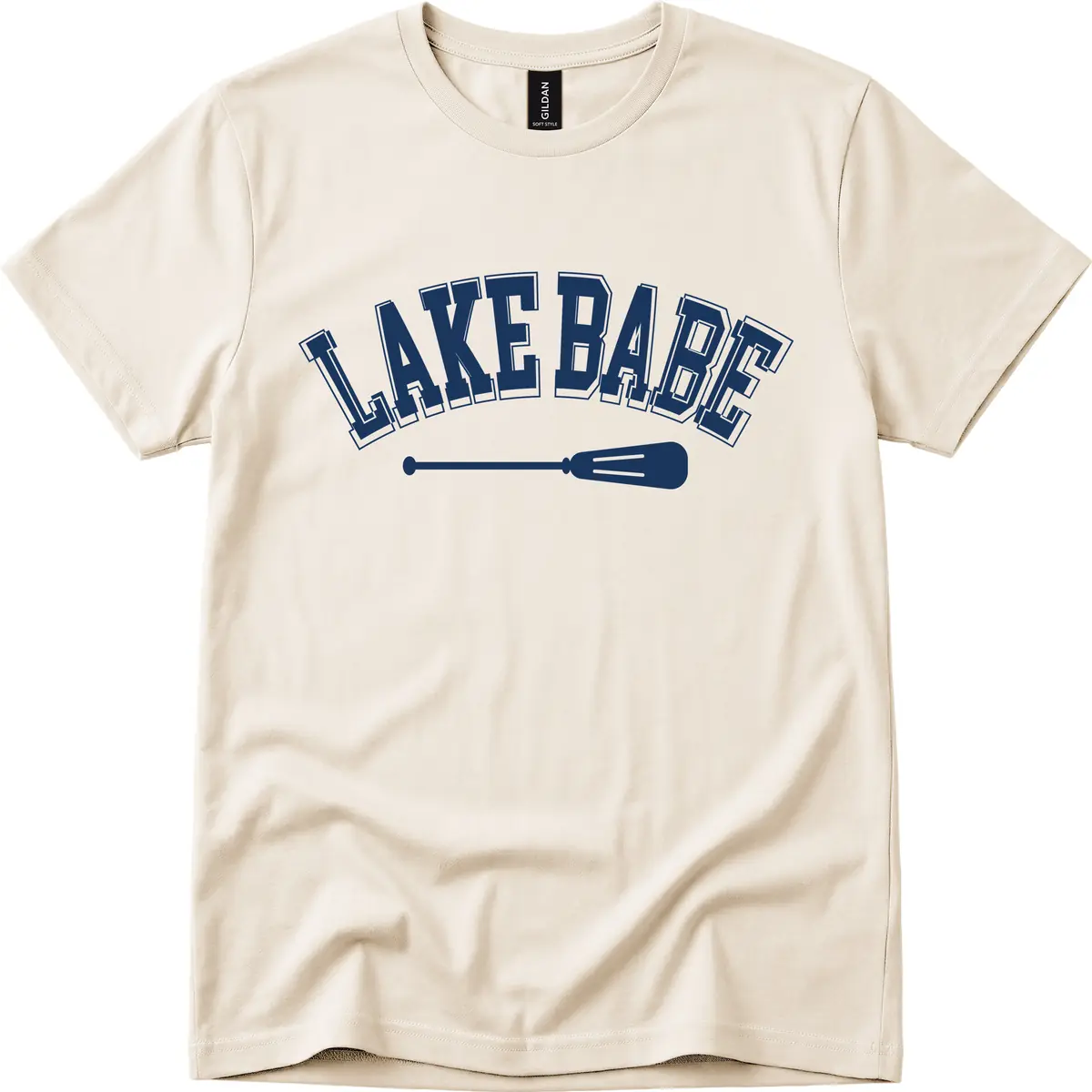 Lake Babe Arch Design T-Shirt in Natural