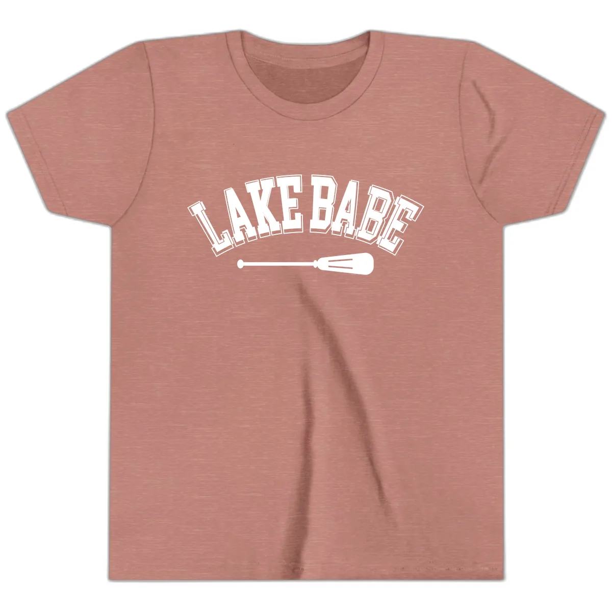 Lake Babe Arch Design Youth T-Shirt in Heather Mauve