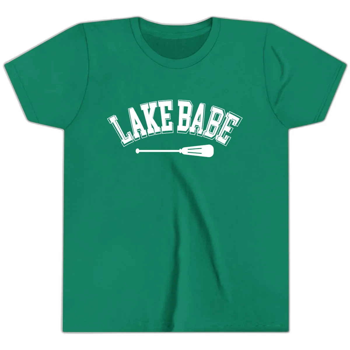 Lake Babe Arch Design Youth T-Shirt in Kelly