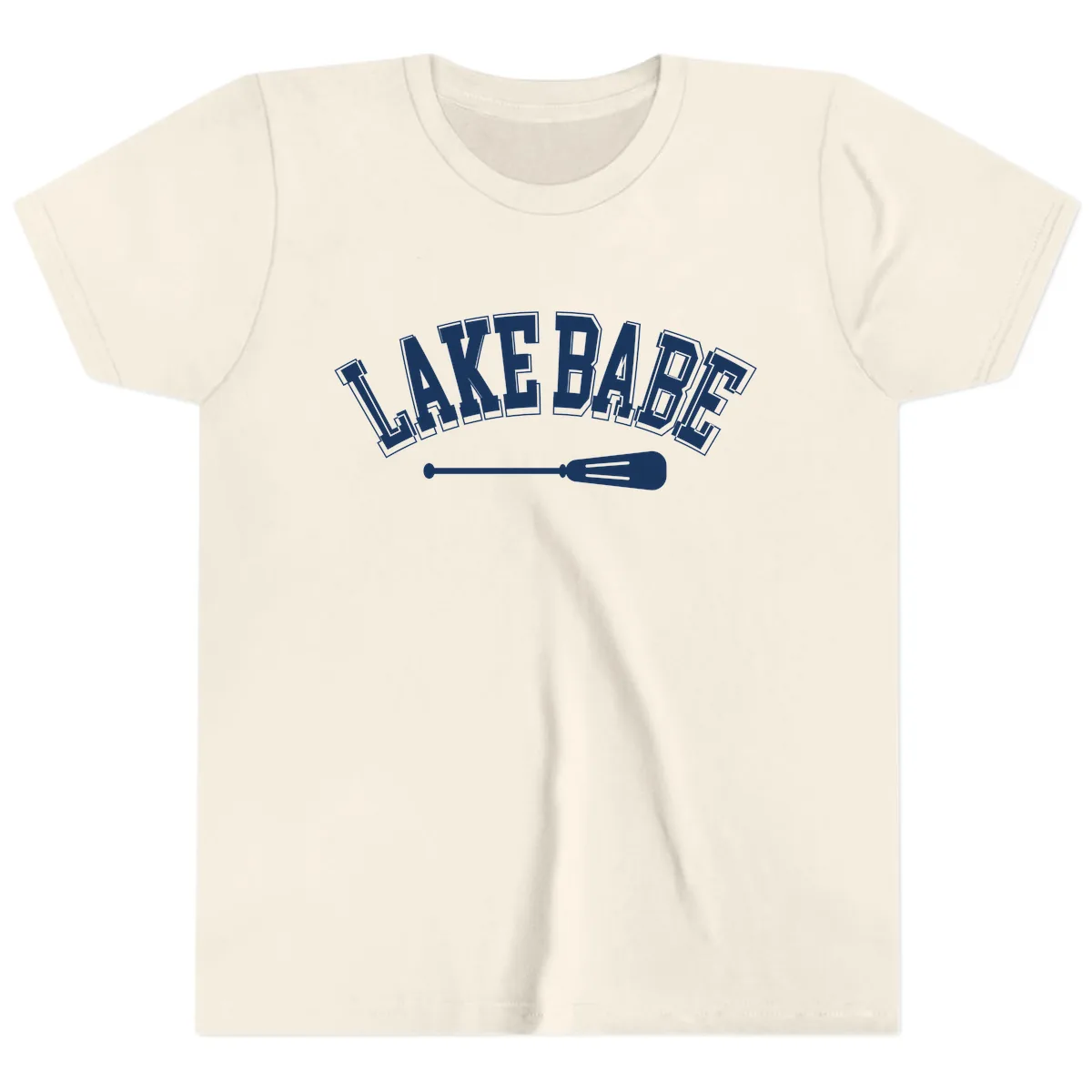 Lake Babe Arch Design Youth T-Shirt in Natural