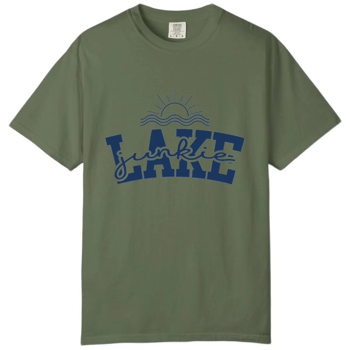 Lake Junkie Graphic Design Comfort Color in Sage