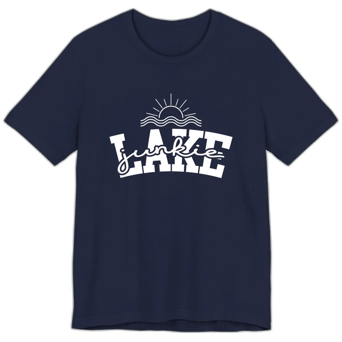 Lake Junkie Graphic Design Premium T-Shirt in Navy