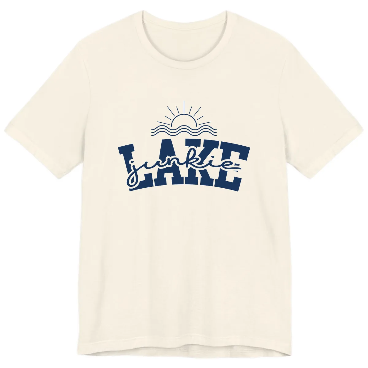 Lake Junkie Graphic Design Premium T-Shirt in Natural