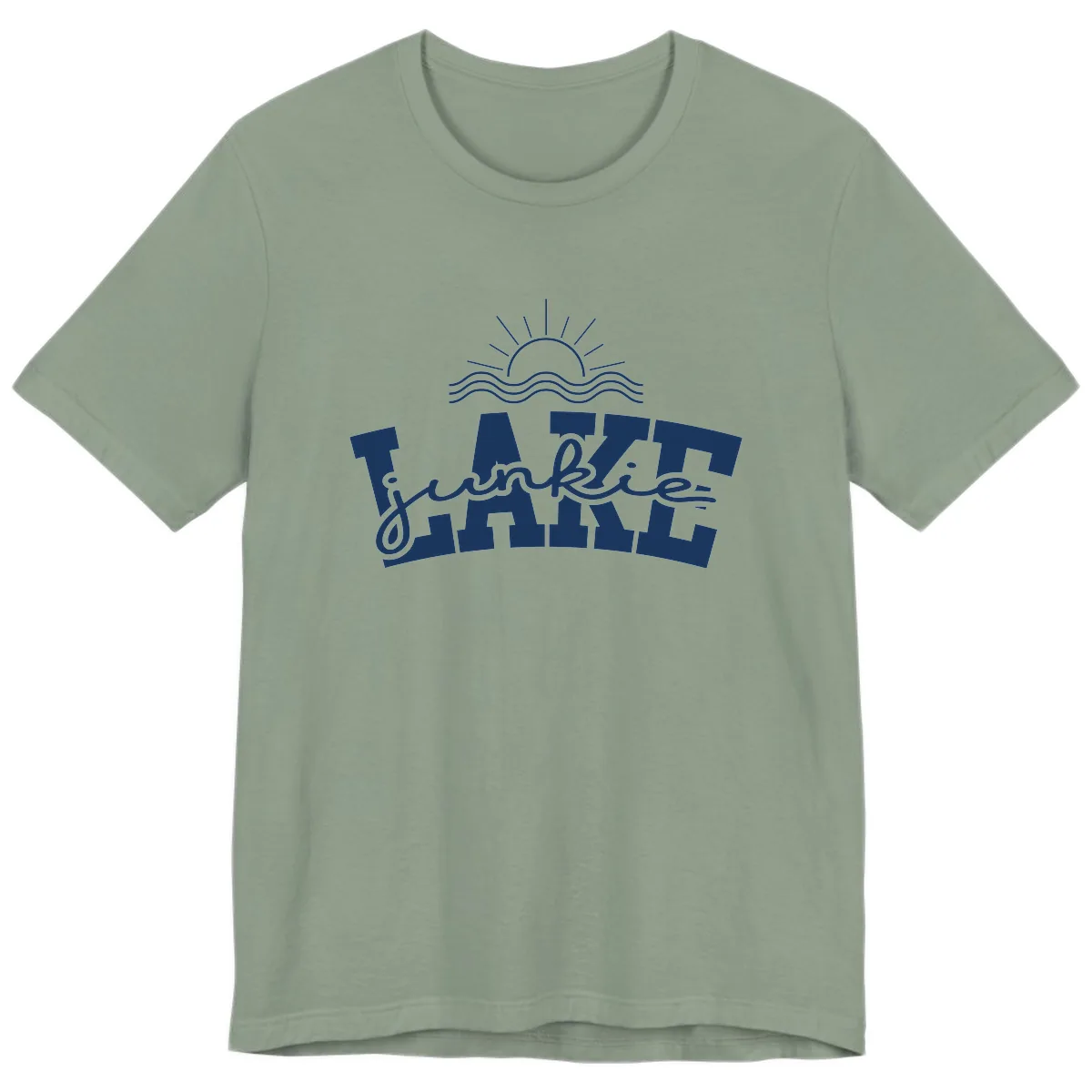 Lake Junkie Graphic Design Premium T-Shirt in Sage