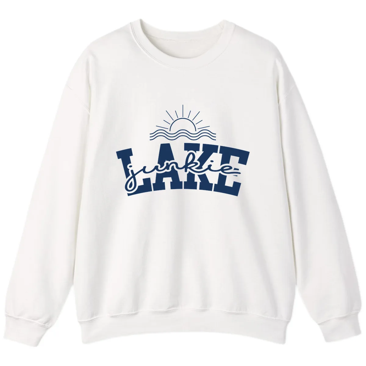 Lake Junkie Graphic Design Sweatshirt in White