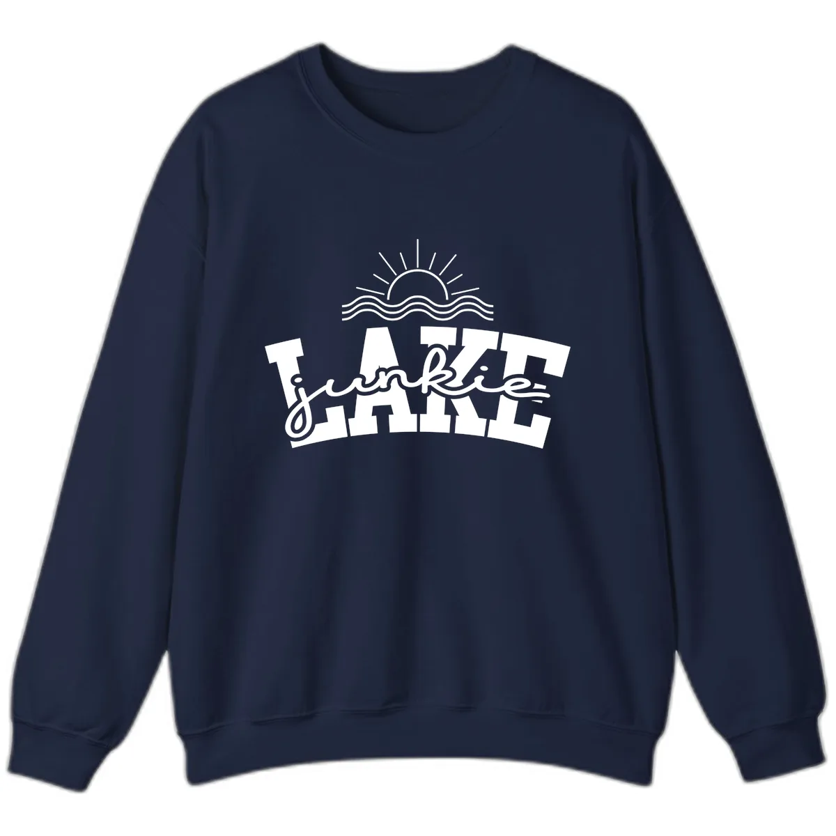 Lake Junkie Graphic Design Sweatshirt in Navy