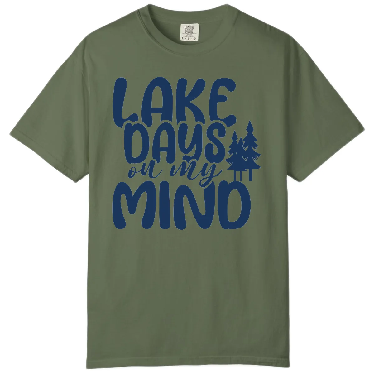 Lake Days On My Mind Graphic Comfort Color in Sage