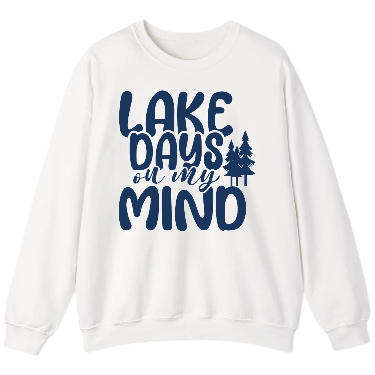Lake Days On My Mind Graphic Sweatshirt in White