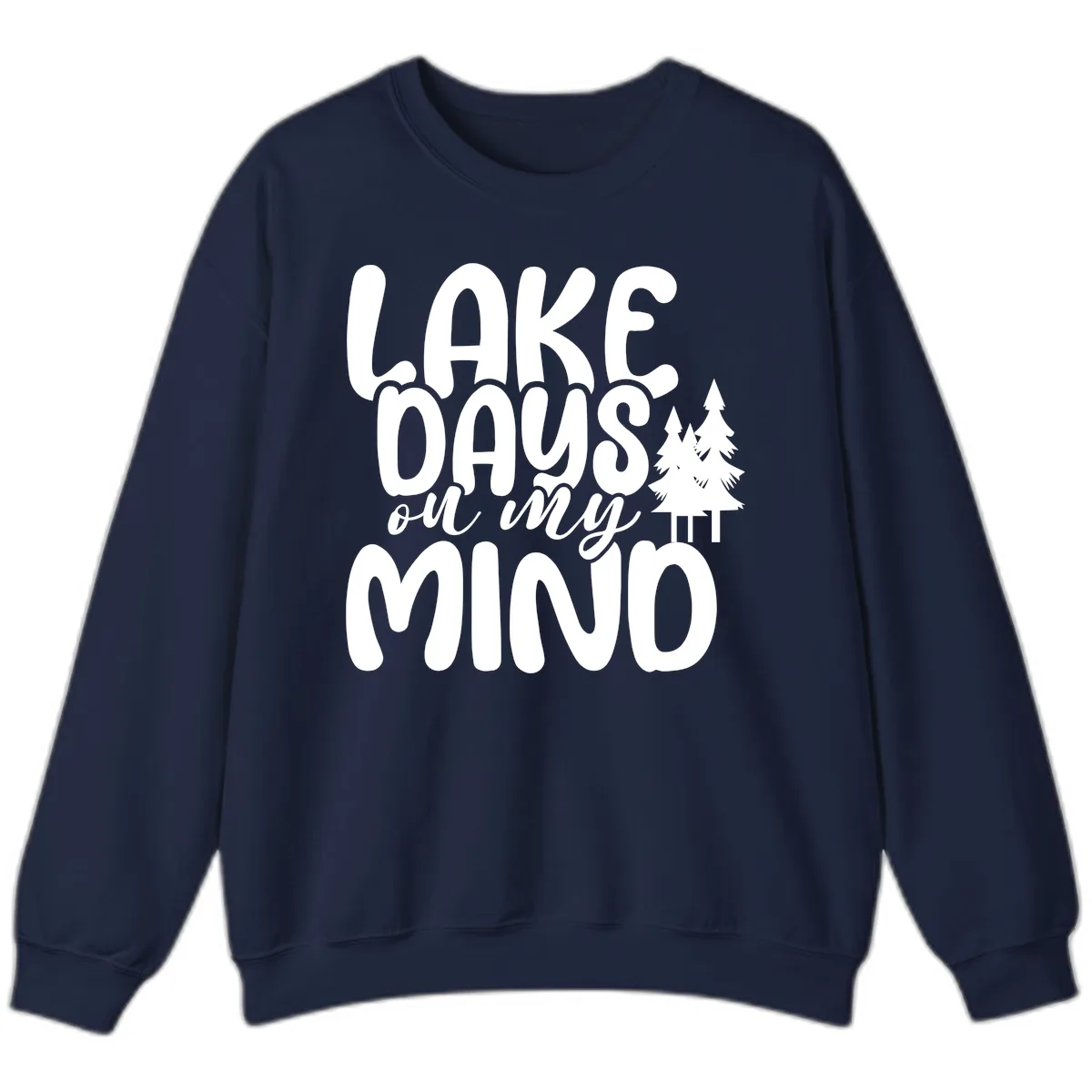 Lake Days On My Mind Graphic Sweatshirt in Navy