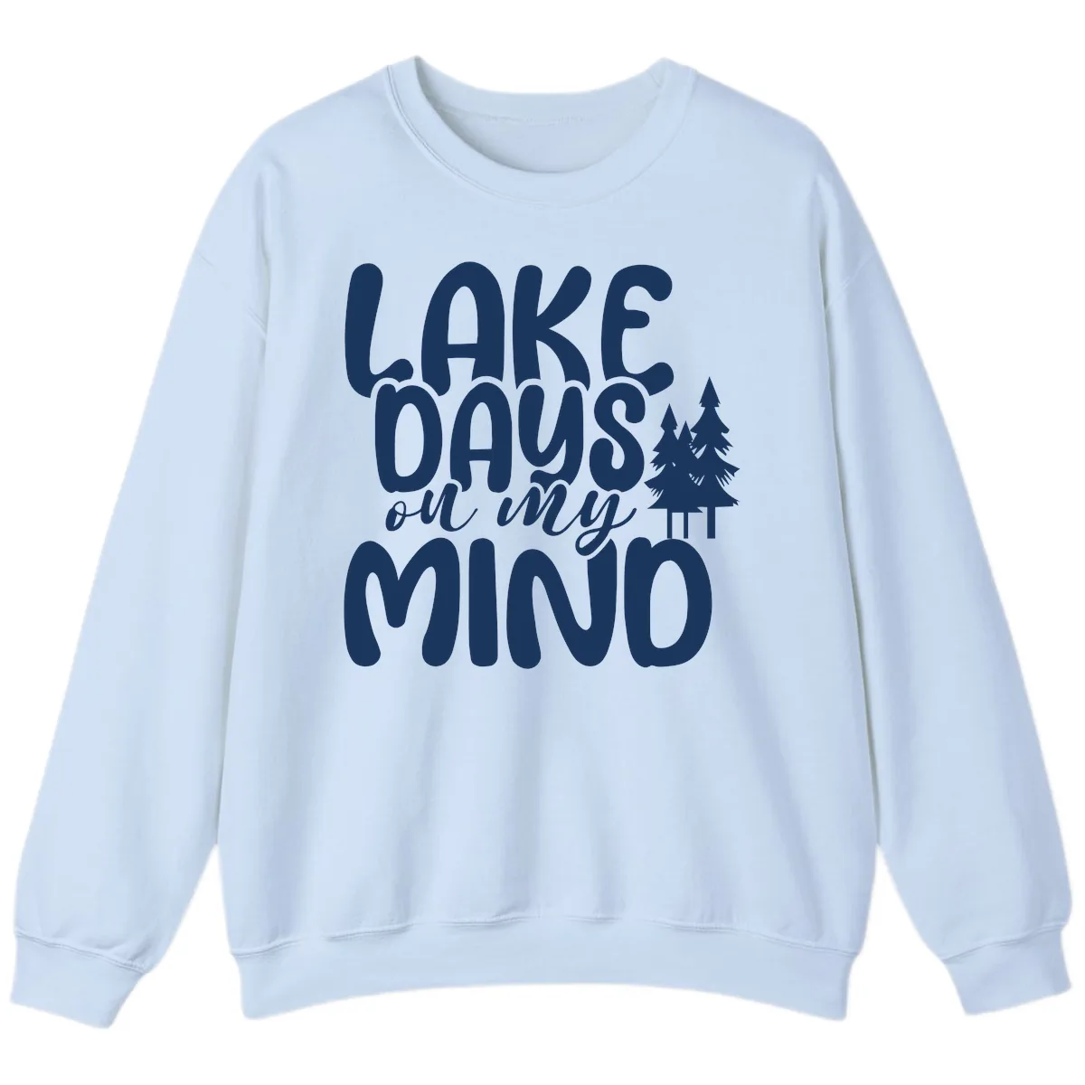 Lake Days On My Mind Graphic Sweatshirt in Light Blue