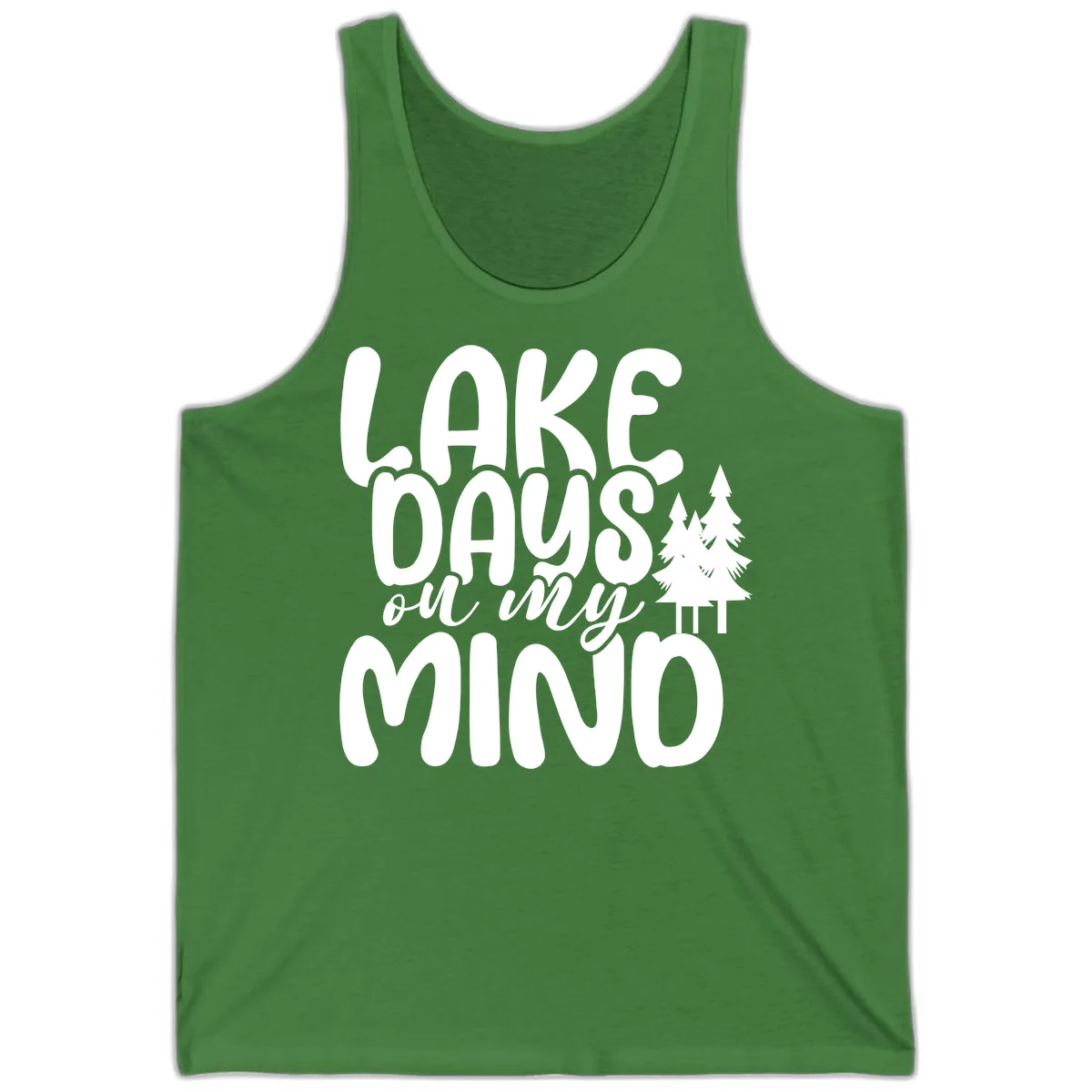 Lake Days On My Mind Graphic Tank in Leaf
