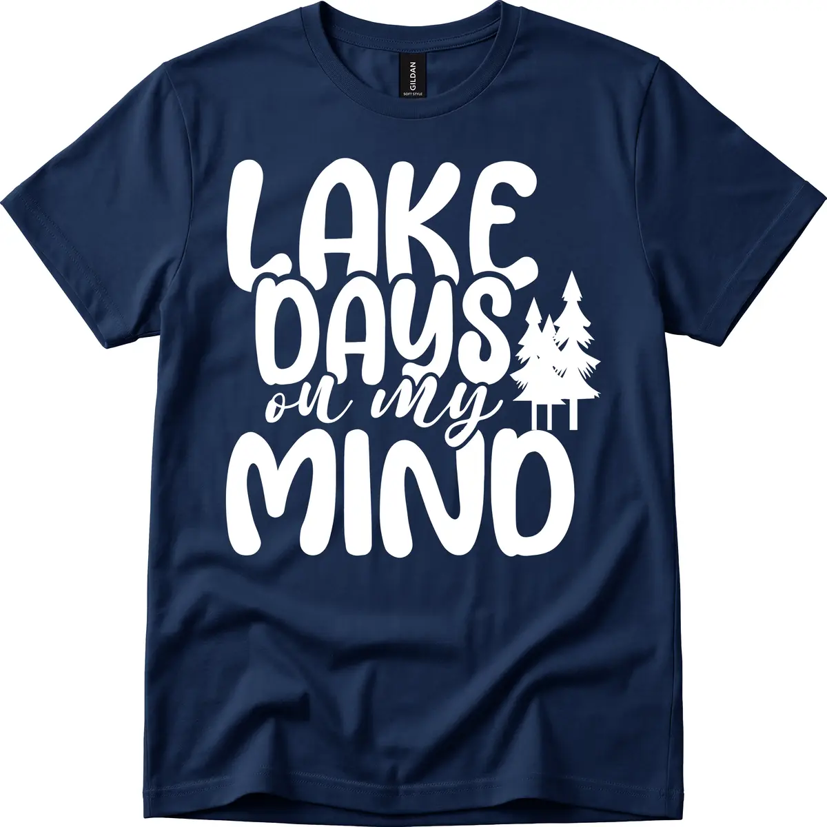 Lake Days On My Mind Graphic T-Shirt in Navy