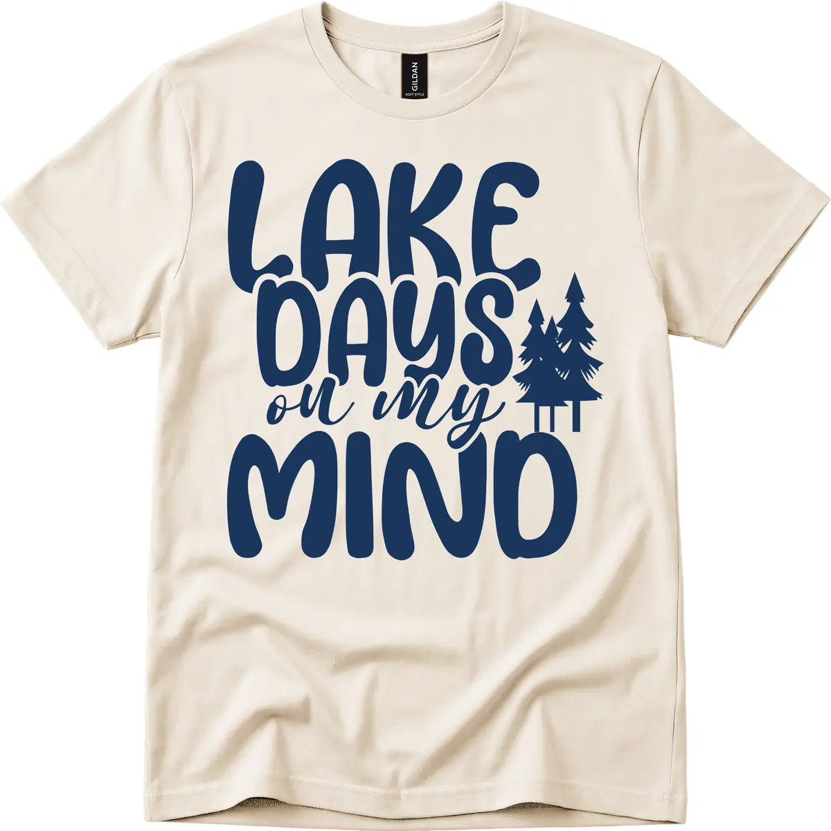 Lake Days On My Mind Graphic T-Shirt in Natural