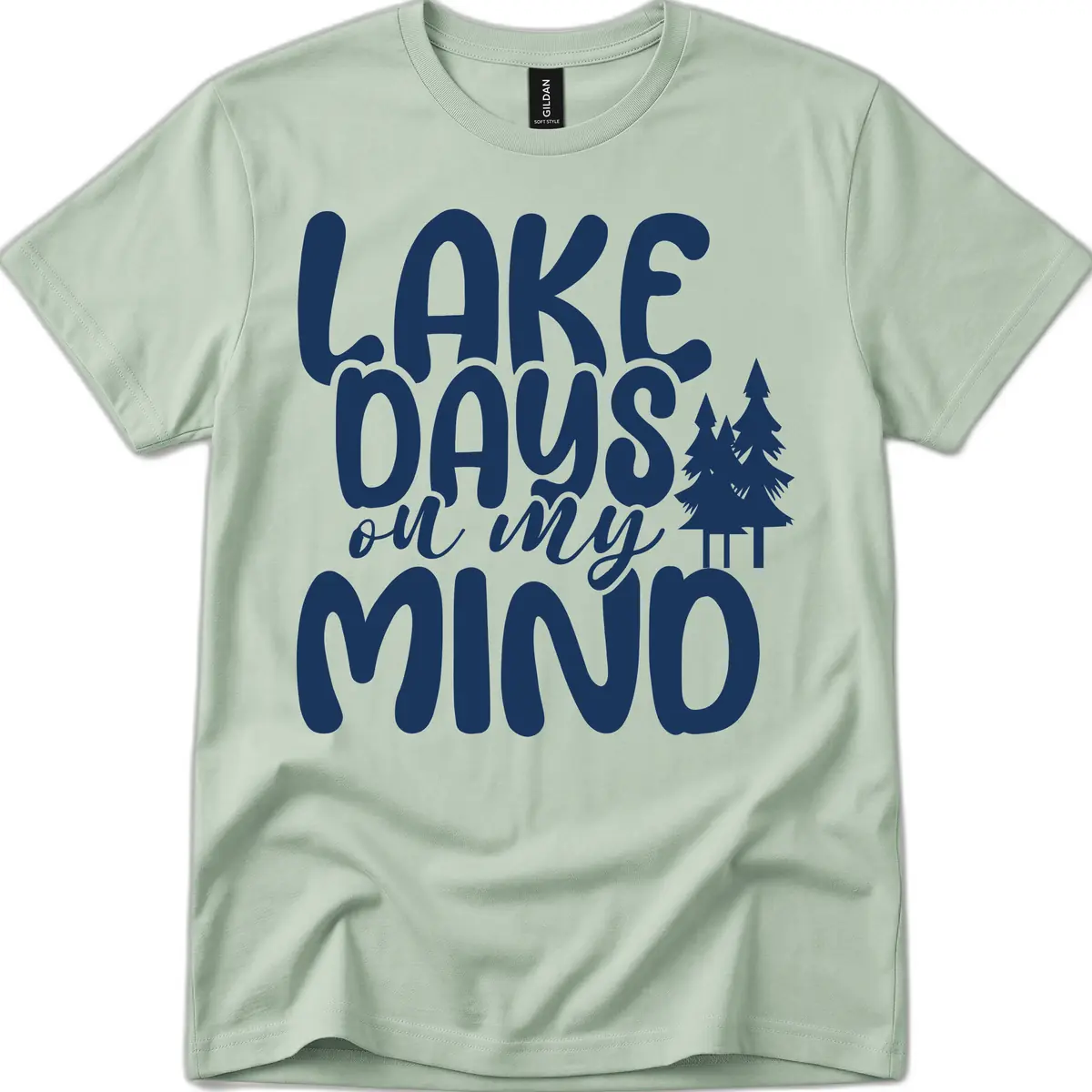 Lake Days On My Mind Graphic T-Shirt in Sage