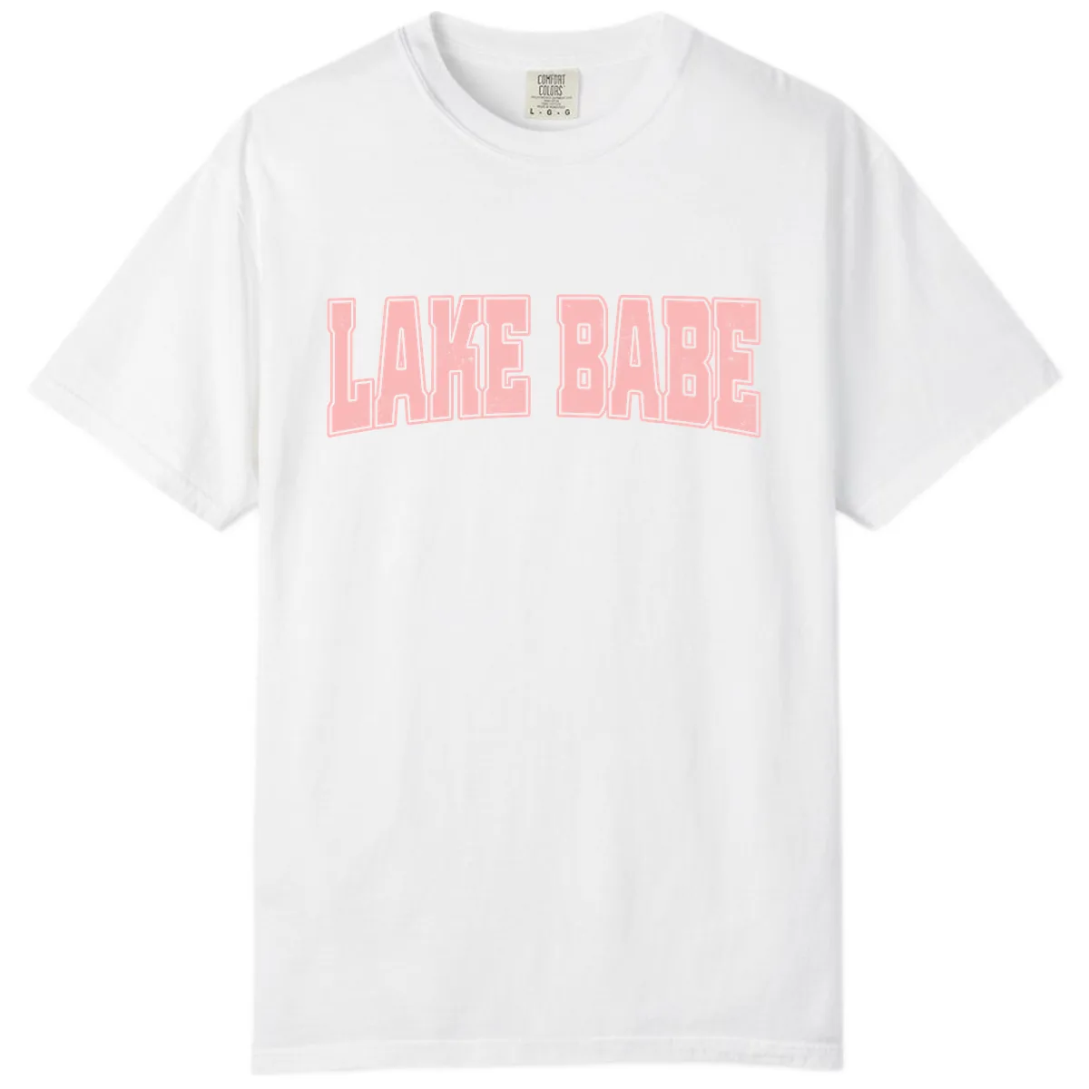 Lake Babe Typography Design Comfort Color in White