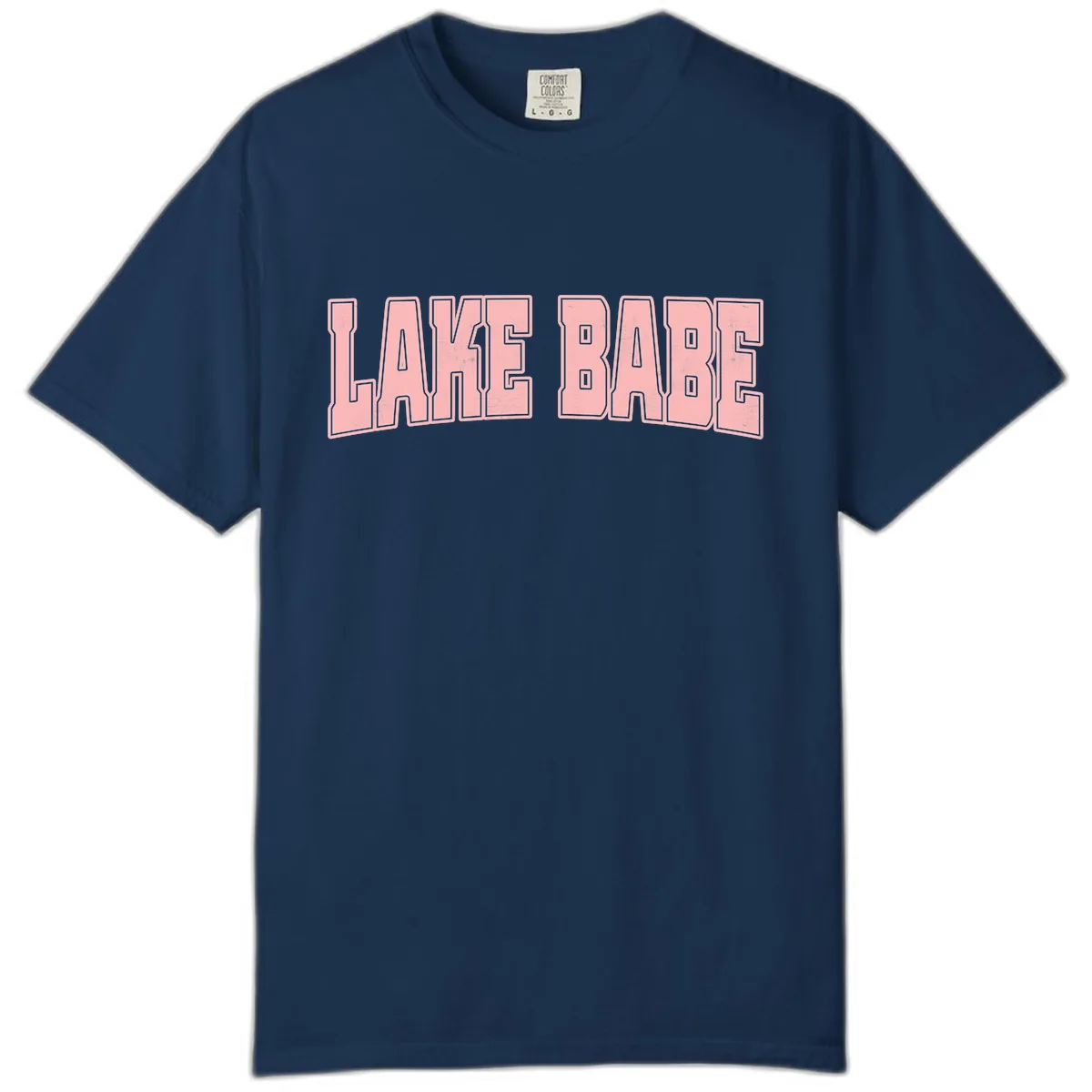 Lake Babe Typography Design Comfort Color in Navy