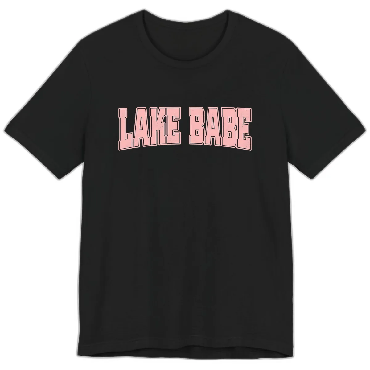 Lake Babe Typography Design Premium T-Shirt in Black