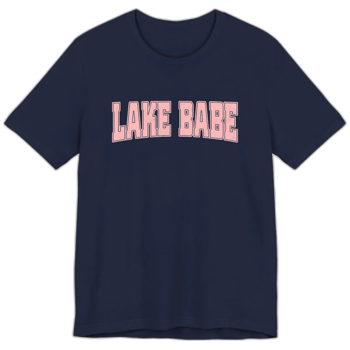Lake Babe Typography Design Premium T-Shirt in Navy