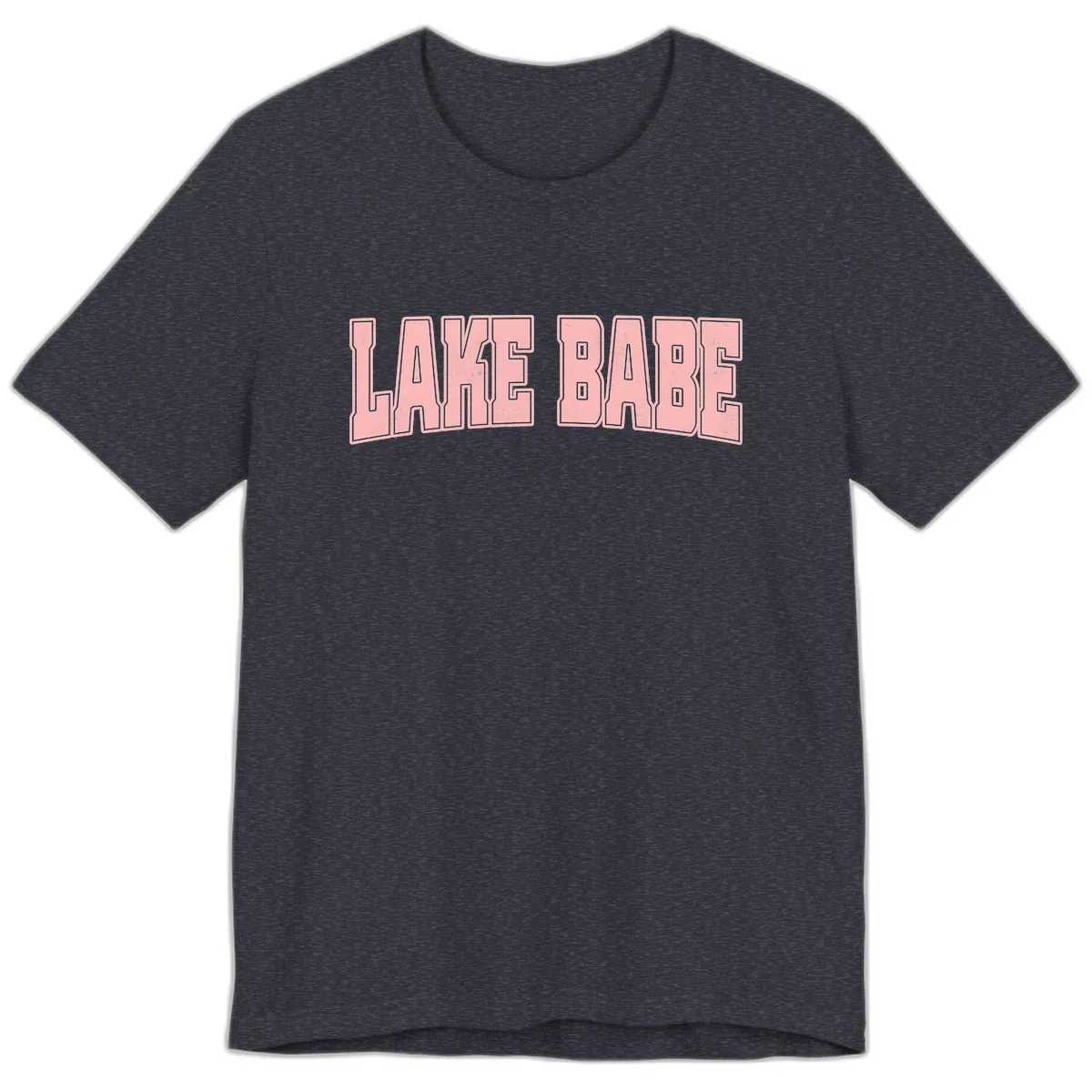 Lake Babe Typography Design Premium T-Shirt in Heather Navy