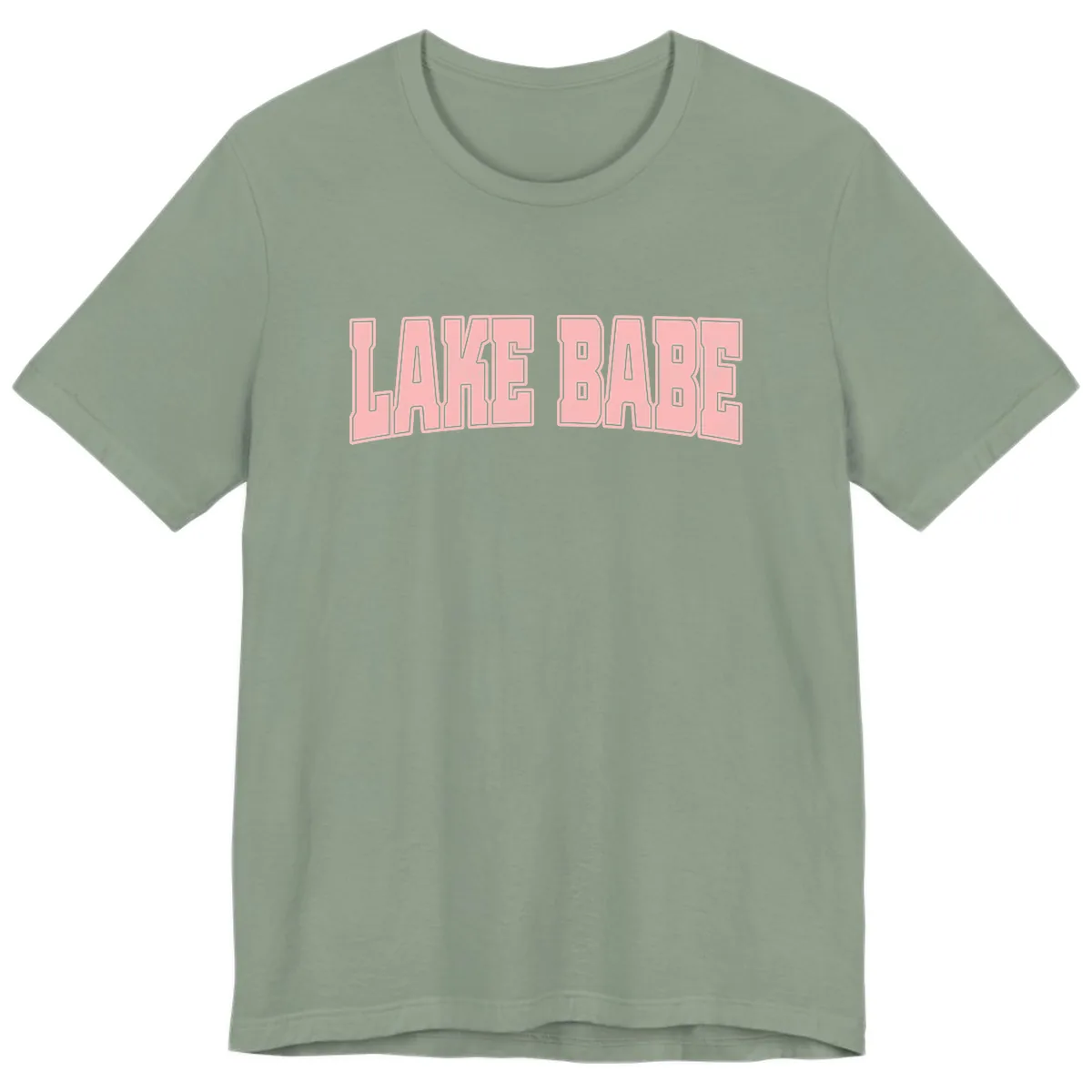 Lake Babe Typography Design Premium T-Shirt in Sage
