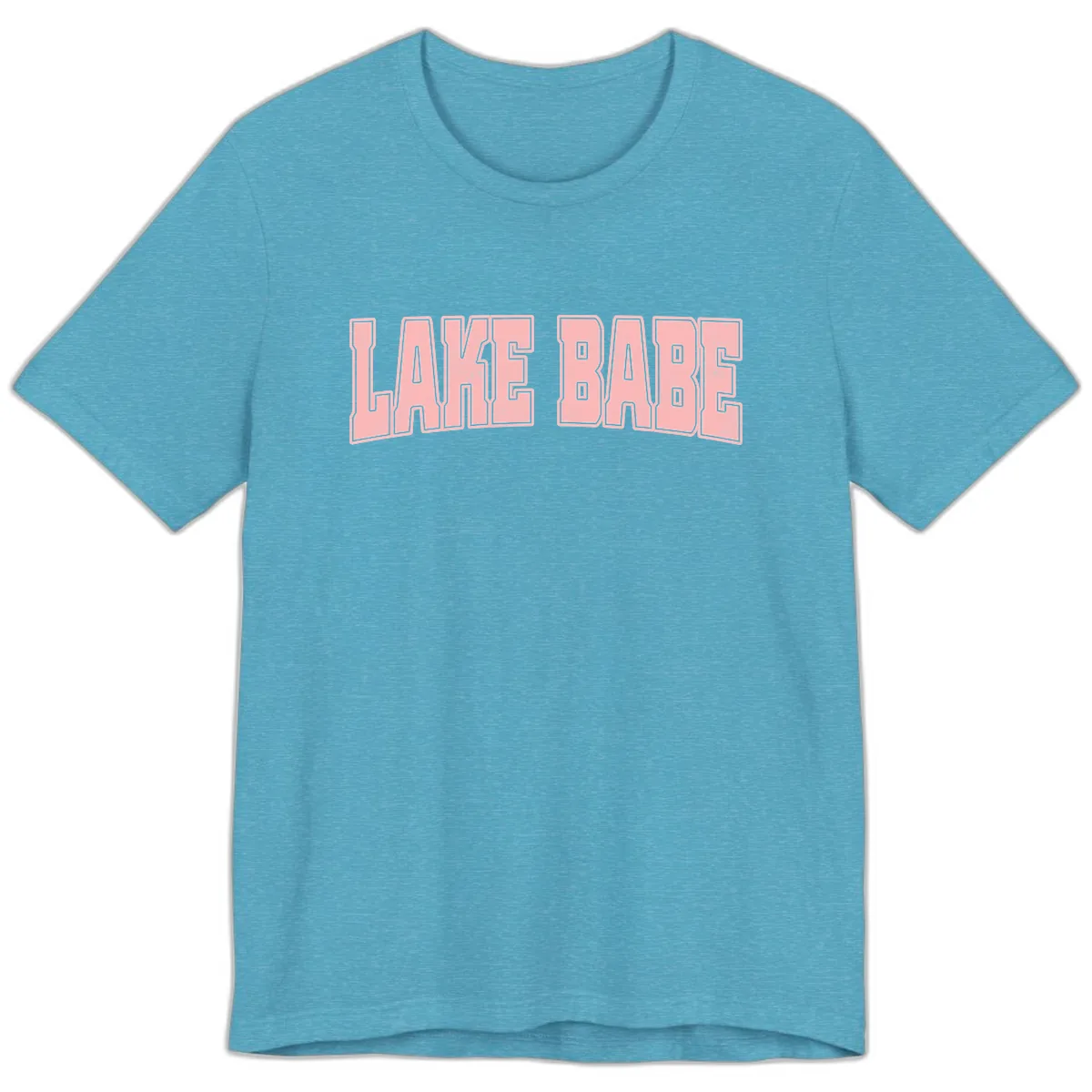 Lake Babe Typography Design Premium T-Shirt in Heather Aqua