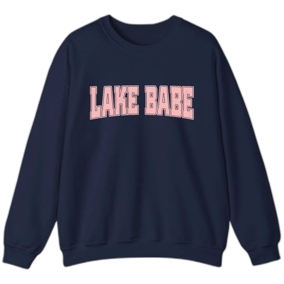 Lake Babe Typography Design Sweatshirt in Navy