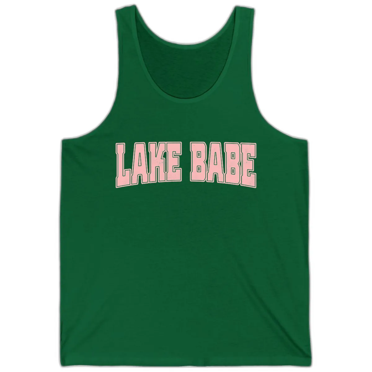 Lake Babe Typography Design Tank in Kelly