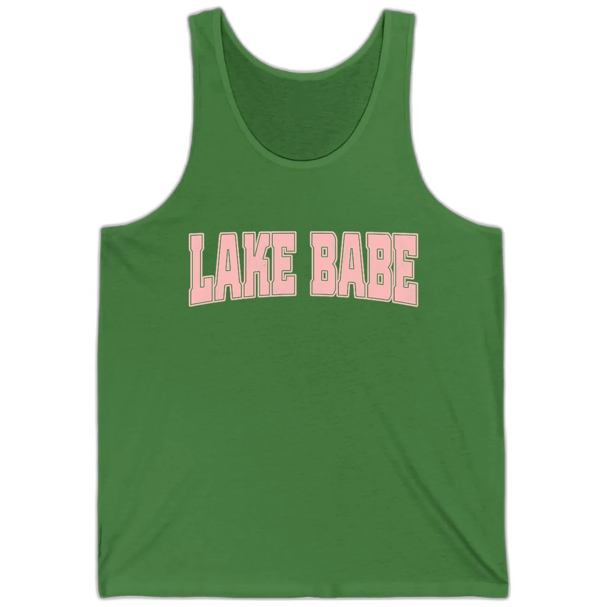 Lake Babe Typography Design Tank in Leaf