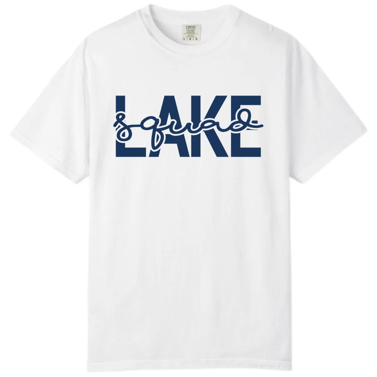 Lake Squad Typography Design Comfort Color in White