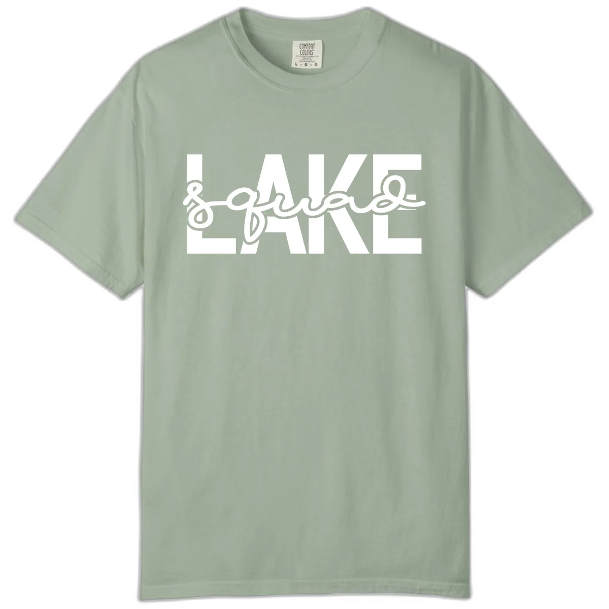 Lake Squad Typography Design Comfort Color in Bay