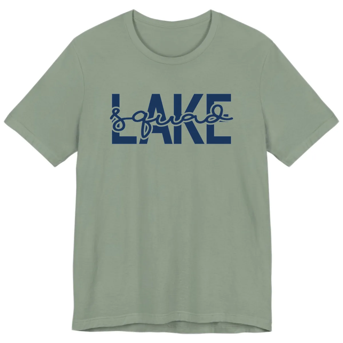 Lake Squad Typography Design Premium T-Shirt in Sage