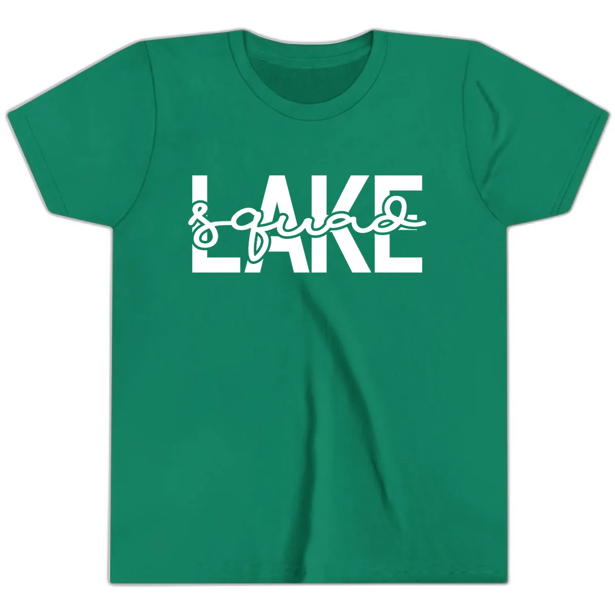 Lake Squad Typography Design Youth T-Shirt in Kelly