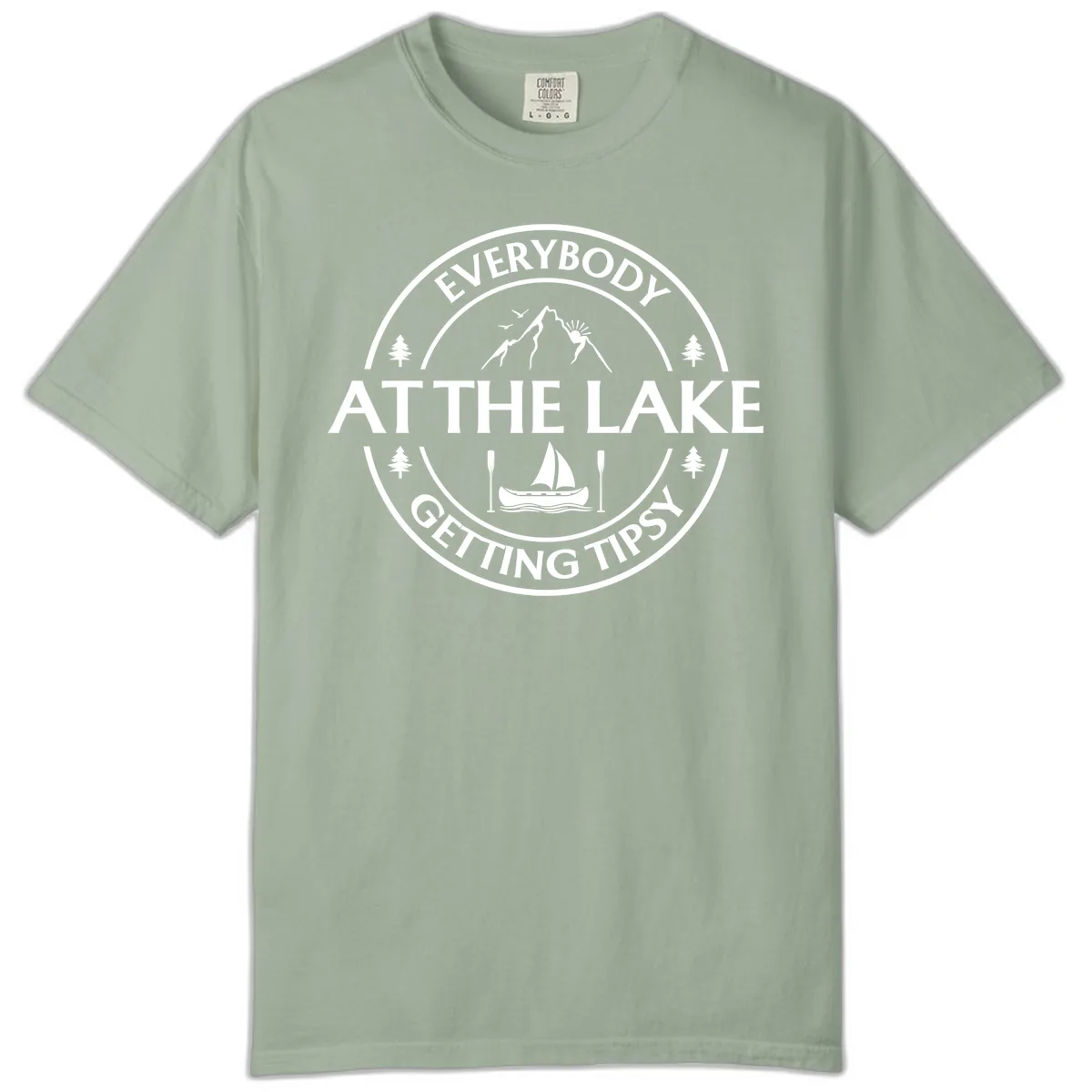 Everybody At The Lake Getting Tipsy Design Comfort Color in Bay