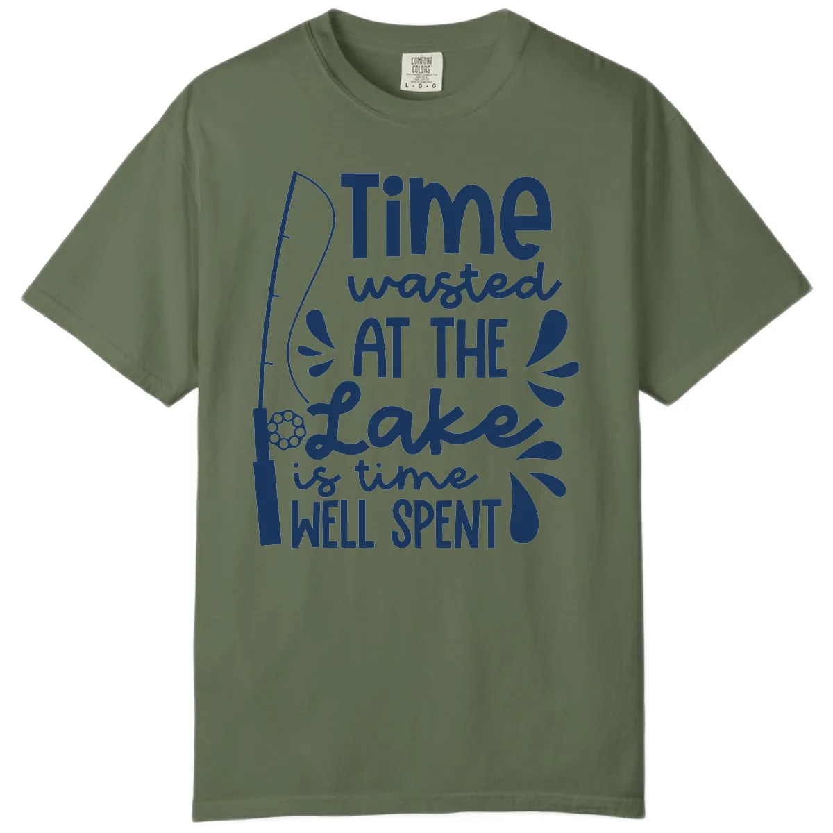 Time Wasted At The Lake Is Time Well Spent Comfort Color in Sage