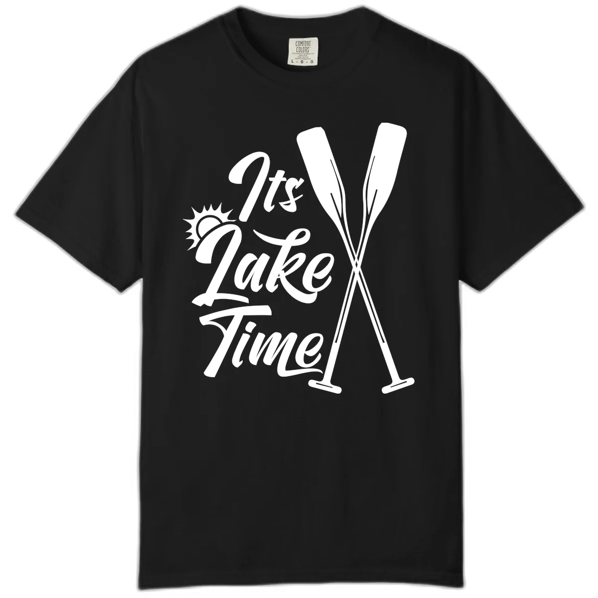 It's Lake Time Oar Design Comfort Color in Black